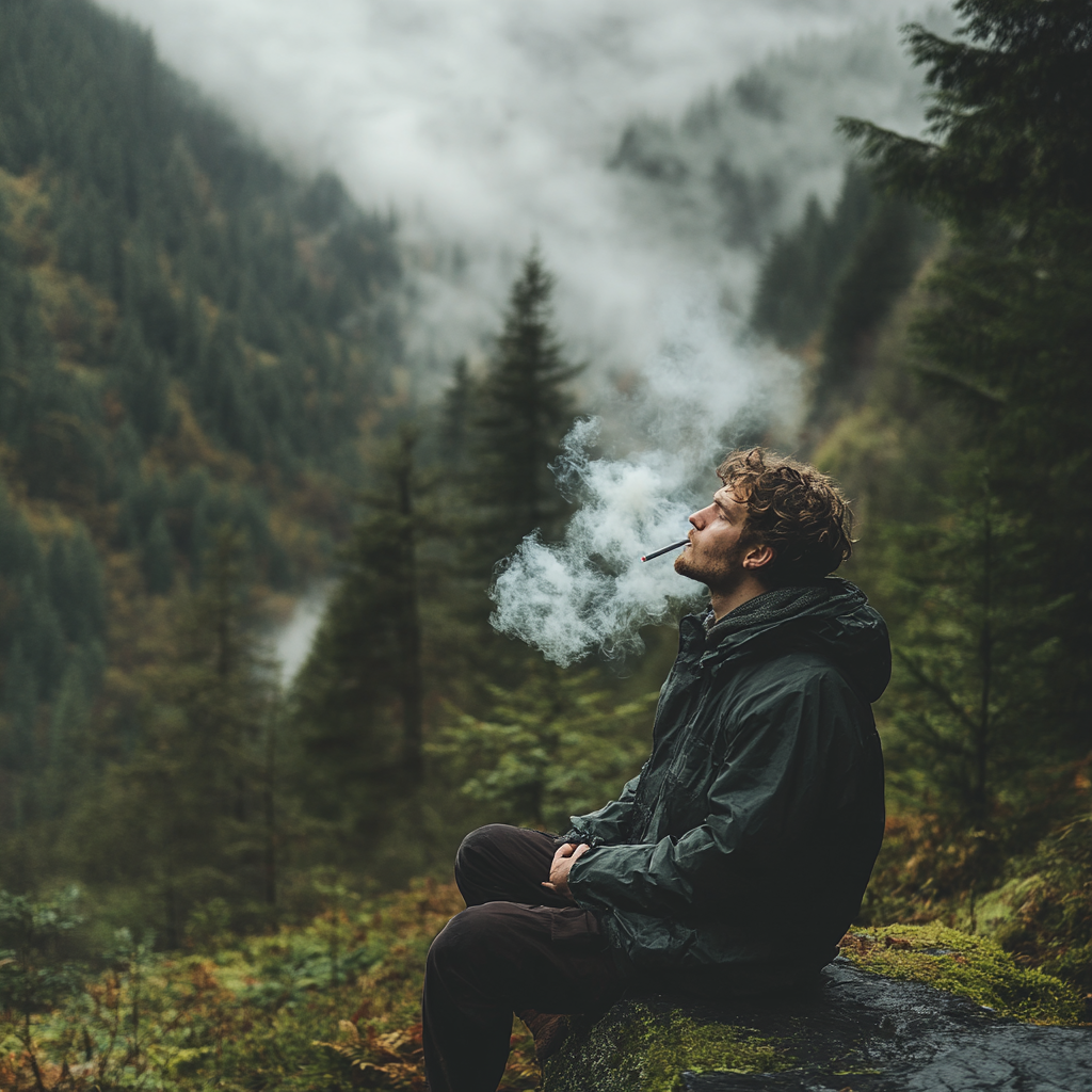 Person Smoking Cannabis